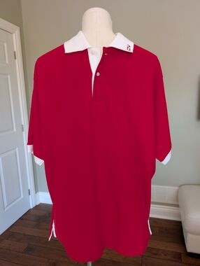 Canadian National CN Men's Golf Polo Shirt  Vicomte Arthur Red Cotton NWOT XL